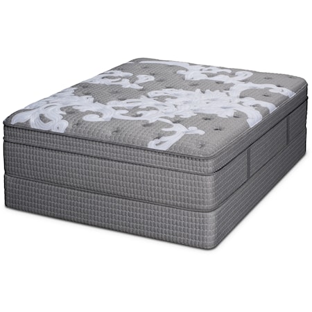 Full Euro Top Pocketed Coil Mattress and Foundation