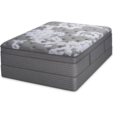California King Euro Top Pocketed Coil Mattress and Foundation