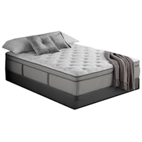 Twin 13 1/2" Euro Top Hybrid Mattress and 5" Low Profile Black Foundation