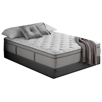 Full 13 1/2" Euro Top Hybrid Mattress and 5" Low Profile Universal Foundation