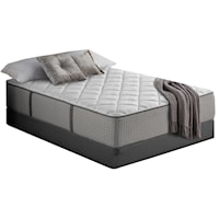Cal King 13" Firm Hybrid Mattress and 9" Black Foundation