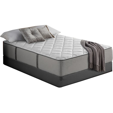 King 13" Firm Hybrid Mattress and 5" Low Profile Black Foundation