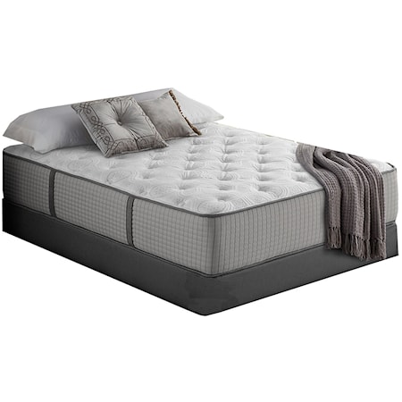 Queen 13" Plush Hybrid Mattress and 5" Low Profile Black Foundation