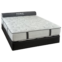 Twin Extra Long Cushion Firm Hybrid Mattress and 9" Premium Wood Foundation