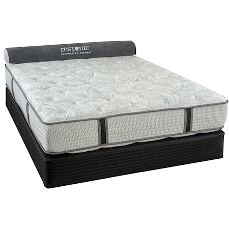 Twin Extra Long Cushion Firm Hybrid Mattress and 9" Premium Wood Foundation