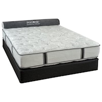 Cal King Cushion Firm Hybrid Mattress and 9" Premium Wood Foundation