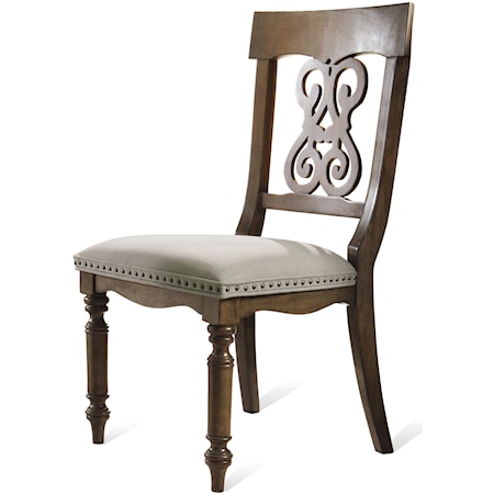 Scroll Upholstered Side Chair