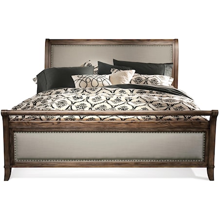 Queen Sleigh Upholstered Bed
