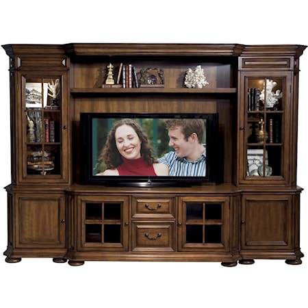 Traditional 63-Inch TV Console Wall System