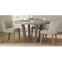 Dining Set includes Round Table and 4 Curved Dining Chairs!