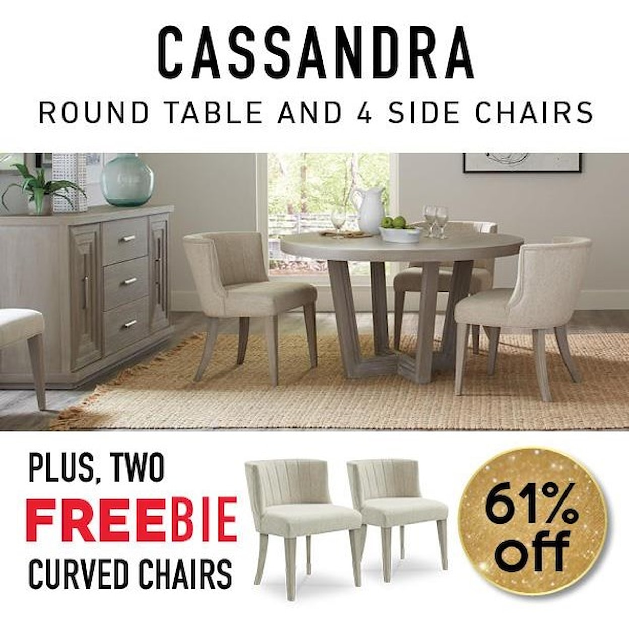Riverside Furniture Cassandra Cassandra Dining Set with Freebie!