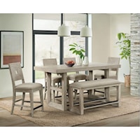  Counter Height Dining Set includes Table, 4 Chairs. *Bench Sold Separately 