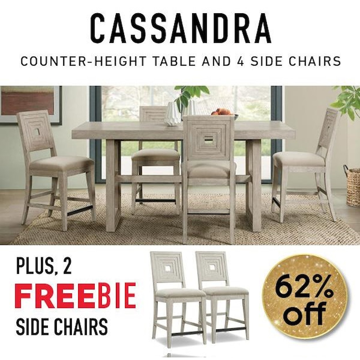 Riverside Furniture Cassandra Cassandra Dining Set with Freebie