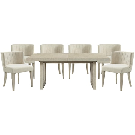 Rectangle Table and Curved Side Chairs