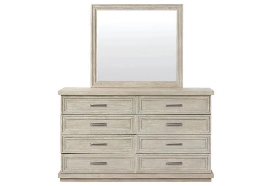 Cascade 8-Drawer Dresser and Mirro by Riverside Furniture at Johnny Janosik