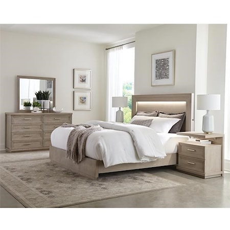 Queen Panel Bed, Dresser,Mirror, Nightstand
