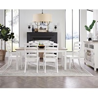 Cora 7 Pc Dining Set with Table and 6 Side Chairs