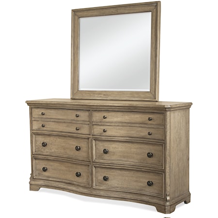 Dresser and Mirror Combo