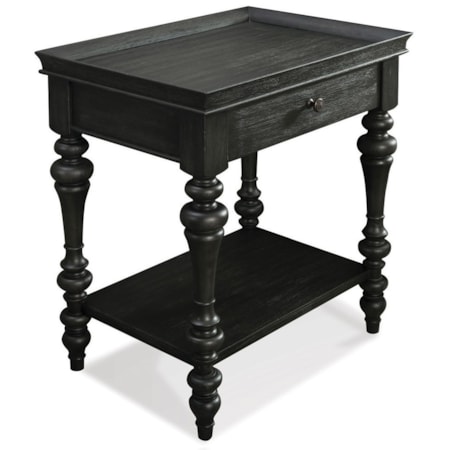 Leg Nightstand-Wood Top