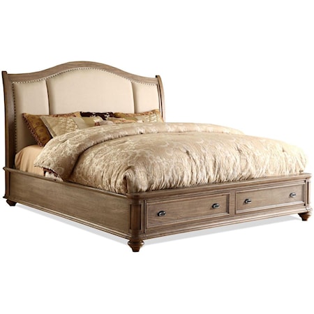 Full/Queen Upholstered Bed with Storage