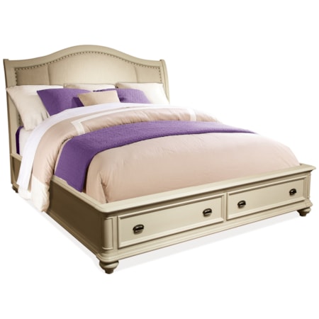 California King Sleigh Uph Storage Bed