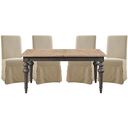Rectangle Table and Parsons Chairs