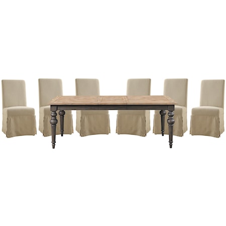 Rectangle Table and Parsons Chairs