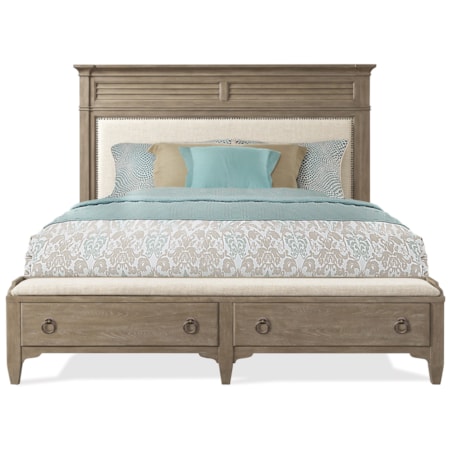 Queen Upholstered Storage Bed