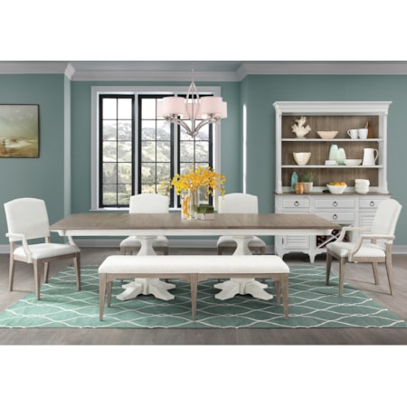 6 Piece Table and Chair Set with Bench