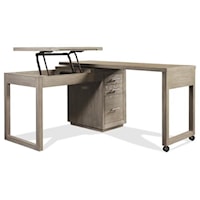 Contemporary Swivel Lift-top L-desk