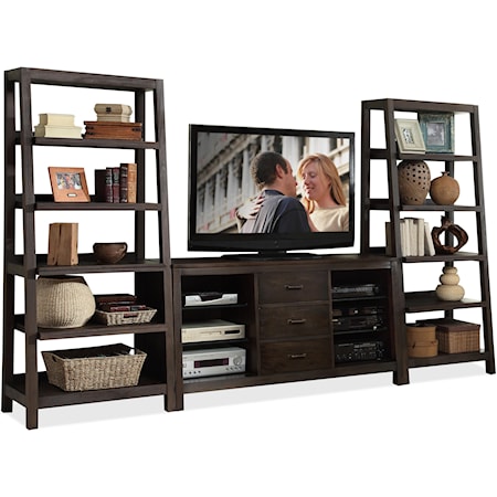 Canted Entertainment Wall Unit