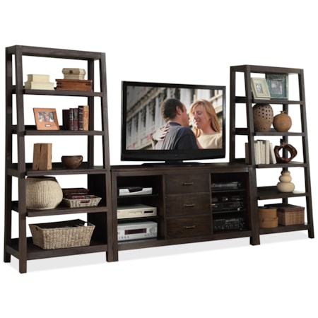 Canted Entertainment Wall Unit