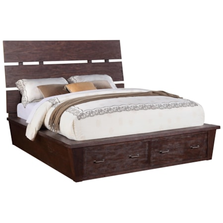 Queen Platform Storage Bed