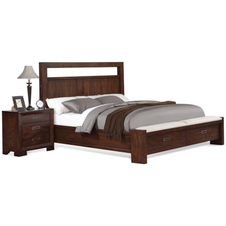 Queen Panel Bed w/ Storage
