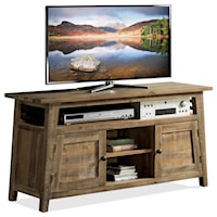 Industrial 56-Inch TV Console with Wire Management