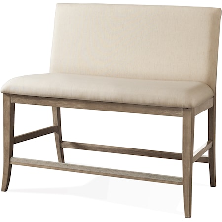 Upholstered Counter Stool Bench