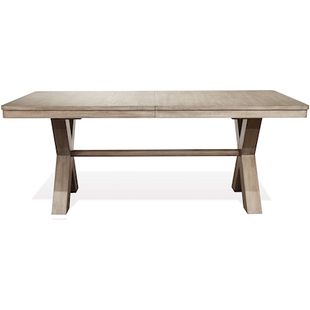 Trestle Dining Table with 24" Leaf