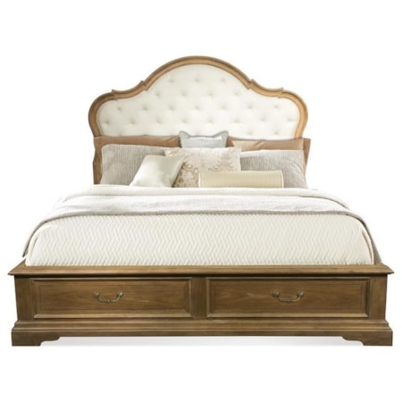 Queen Upholstered Storage Bed