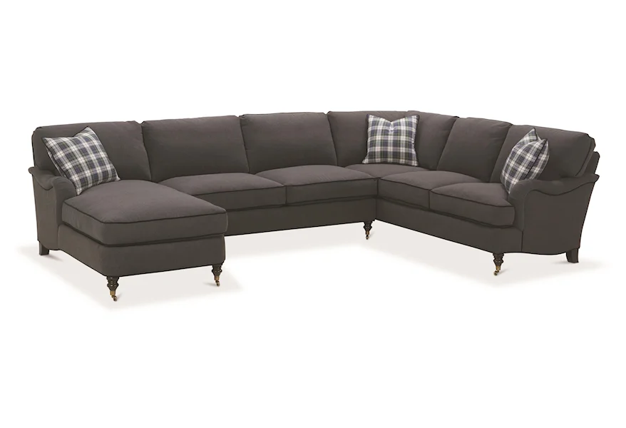 Brooke Sectional Sofa with Castered Turned by Robin Bruce at Reeds Furniture