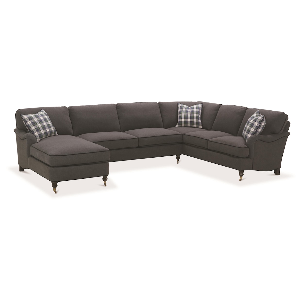 Robin Bruce Brooke Sectional Sofa with Castered Turned