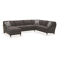 Sectional Sofa with Castered Turned