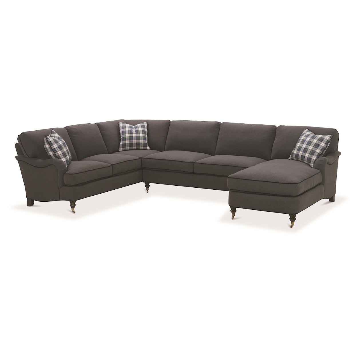 Robin Bruce Brooke Sectional Sofa with Castered Turned