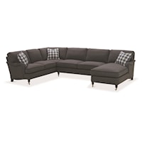 Sectional Sofa with Castered Turned