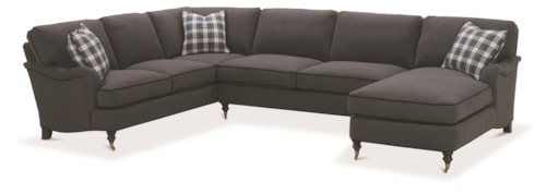 Sectional Sofa with Castered Turned