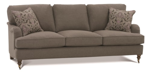 3-Cushion Sofa with Castered Turned Feet