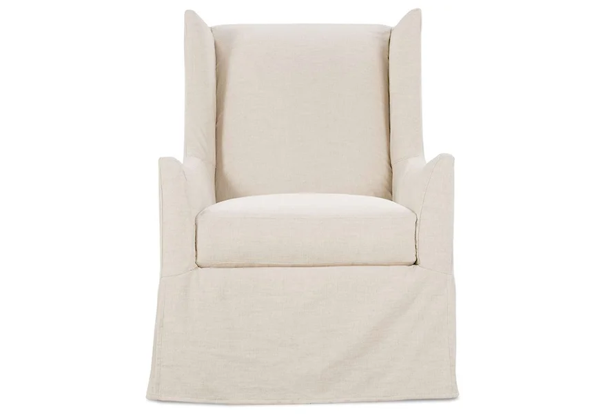 Ellory Slipcovered Swivel Chair by Robin Bruce at Reeds Furniture