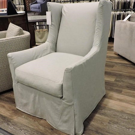 Slipcovered Swivel Chair