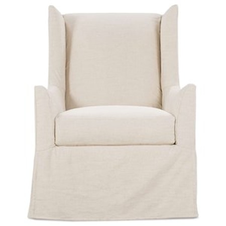 Slipcovered Swivel Chair