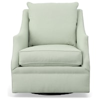 Upholstered Swivel Glider Chair with Wing Back