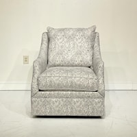 Swivel Chair in Paisley Fabric